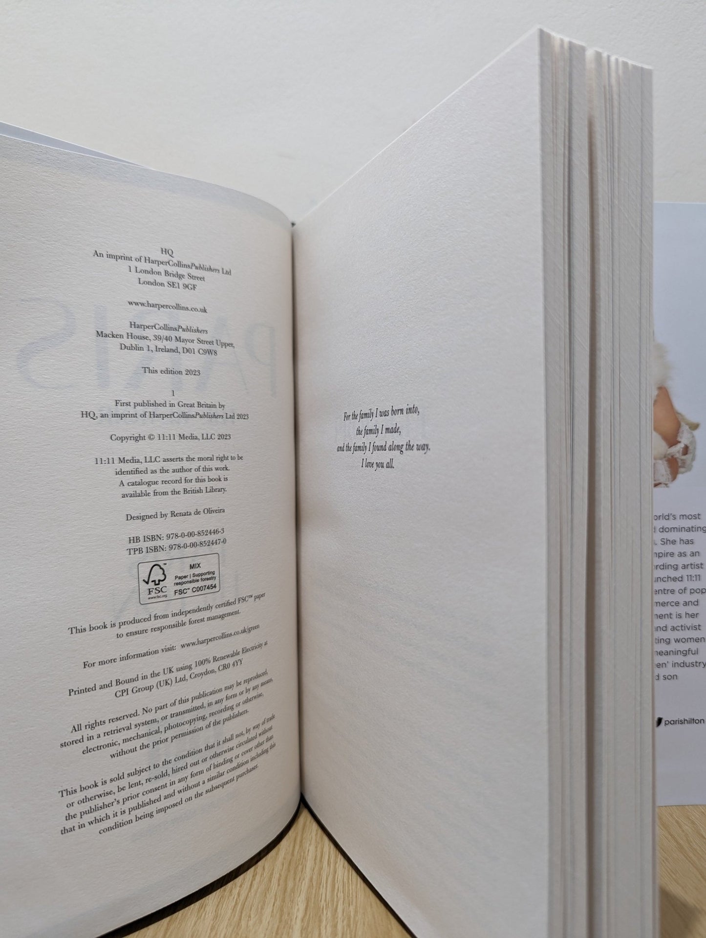 Paris: The Memoir by Paris Hilton (Signed First Edition) - Fialta Books