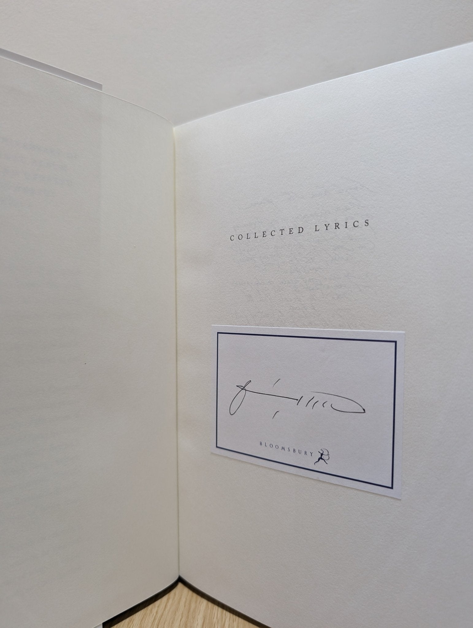 Patti Smith Collected Lyrics, 1970 - 2015 by Patti Smith (Signed) - Fialta Books