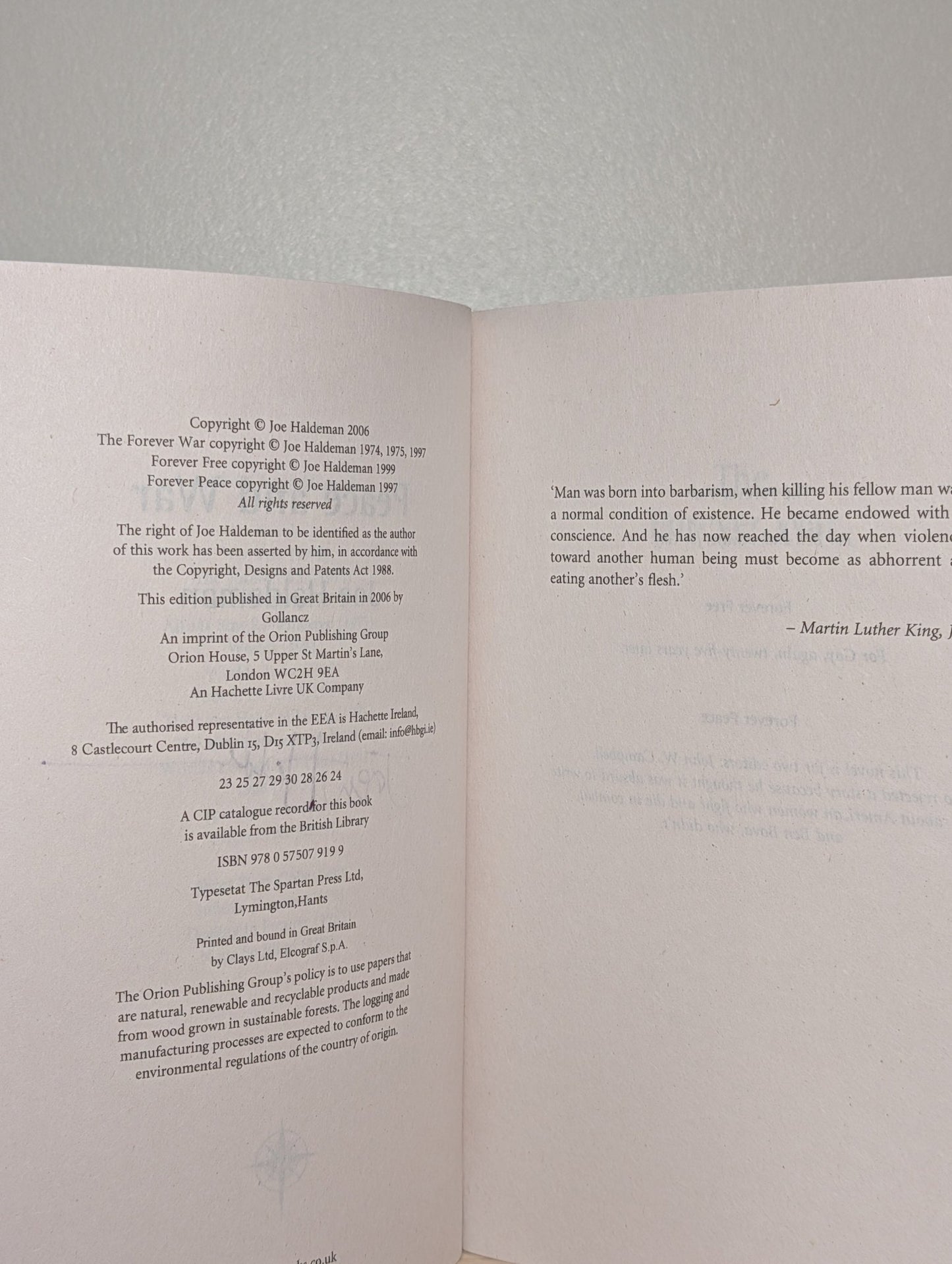 Peace And War Signed Omnibus Edition: Forever War; Forever Peace, Forever Free by Joe Haldeman - Fialta Books