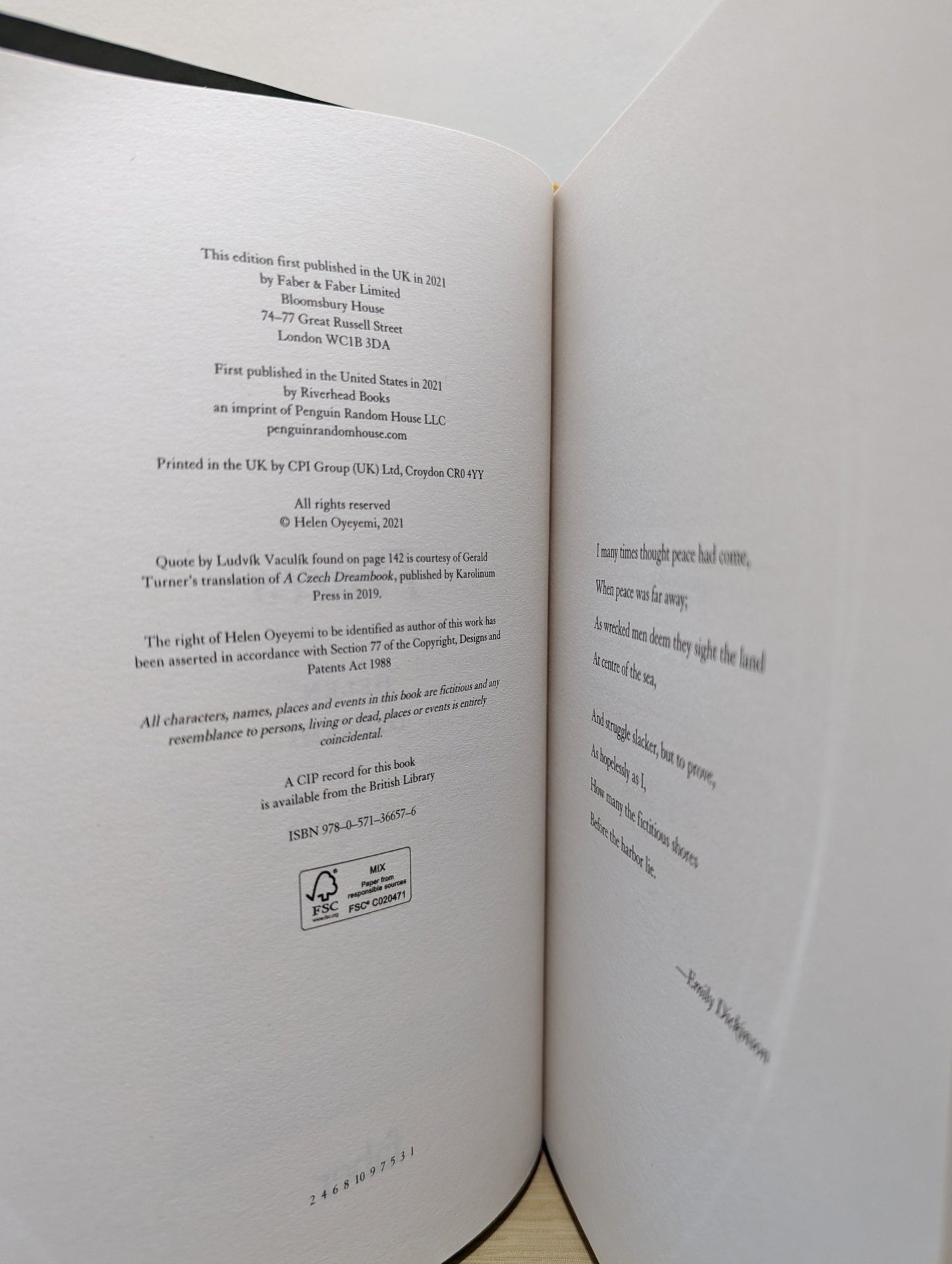 Peaces by Helen Oyeyemi (Signed First Edition) - Fialta Books