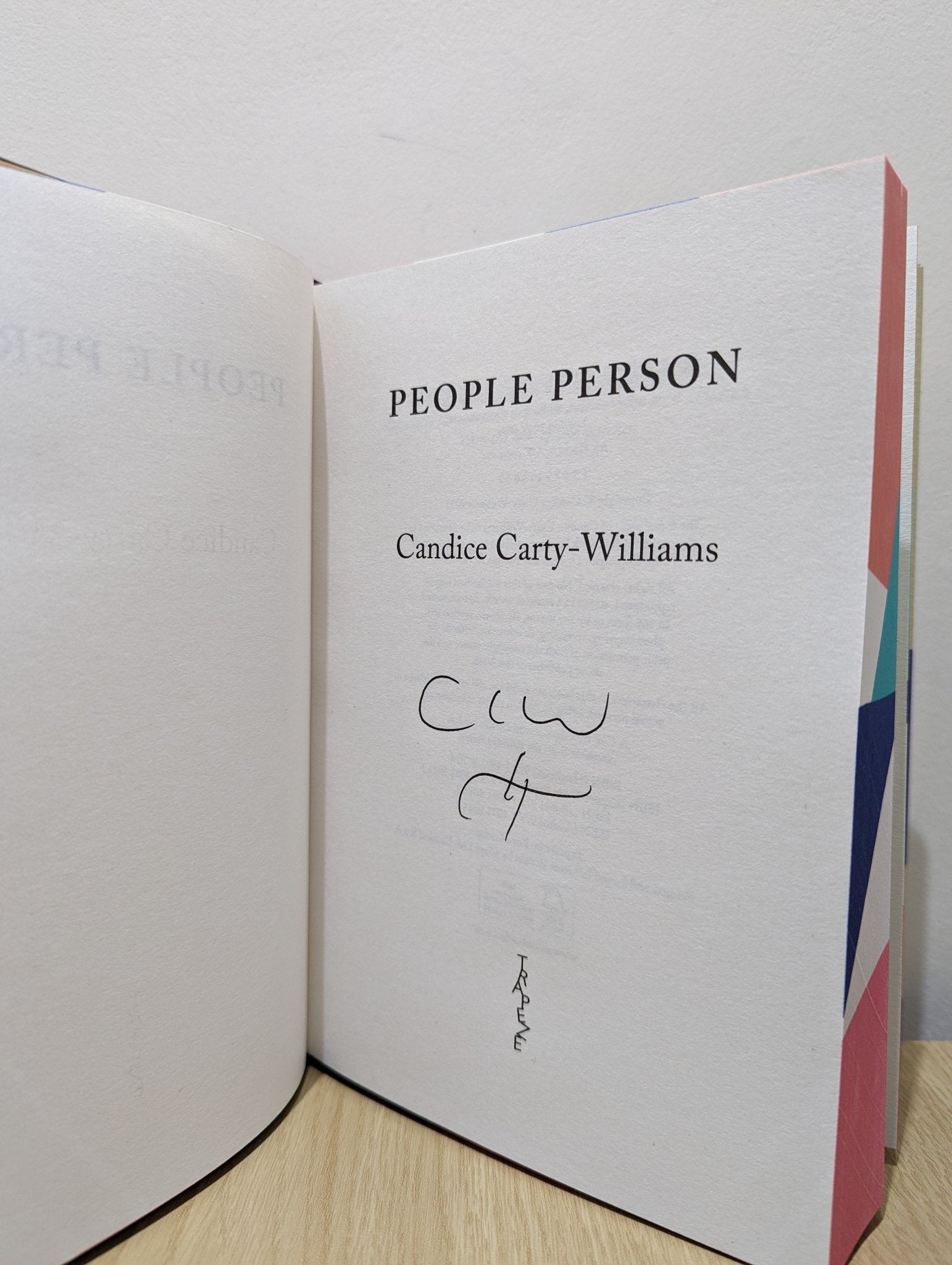 People Person by Candice Carty - Williams (Signed First Edition with sprayed edges) - Fialta Books