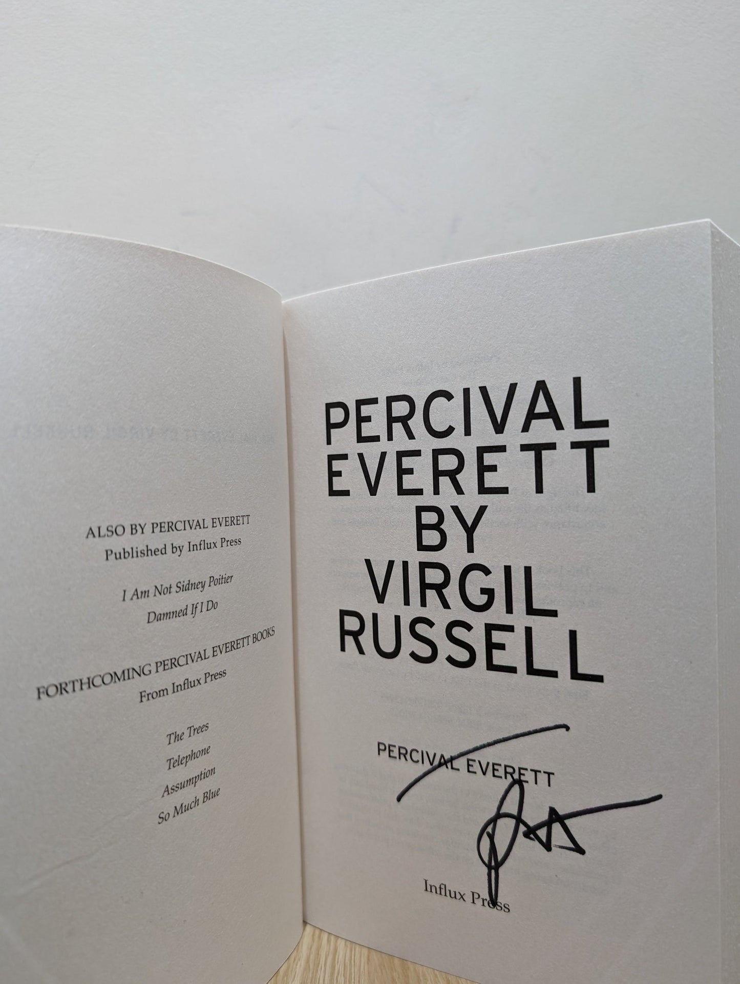 Percival Everett By Virgil Russell by Percival Everett (Signed UK First Edition) - Fialta Books
