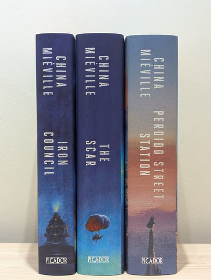 Perdido Street Station; The Scar; Iron Council by China Mieville (Signed with sprayed edges) - Fialta Books