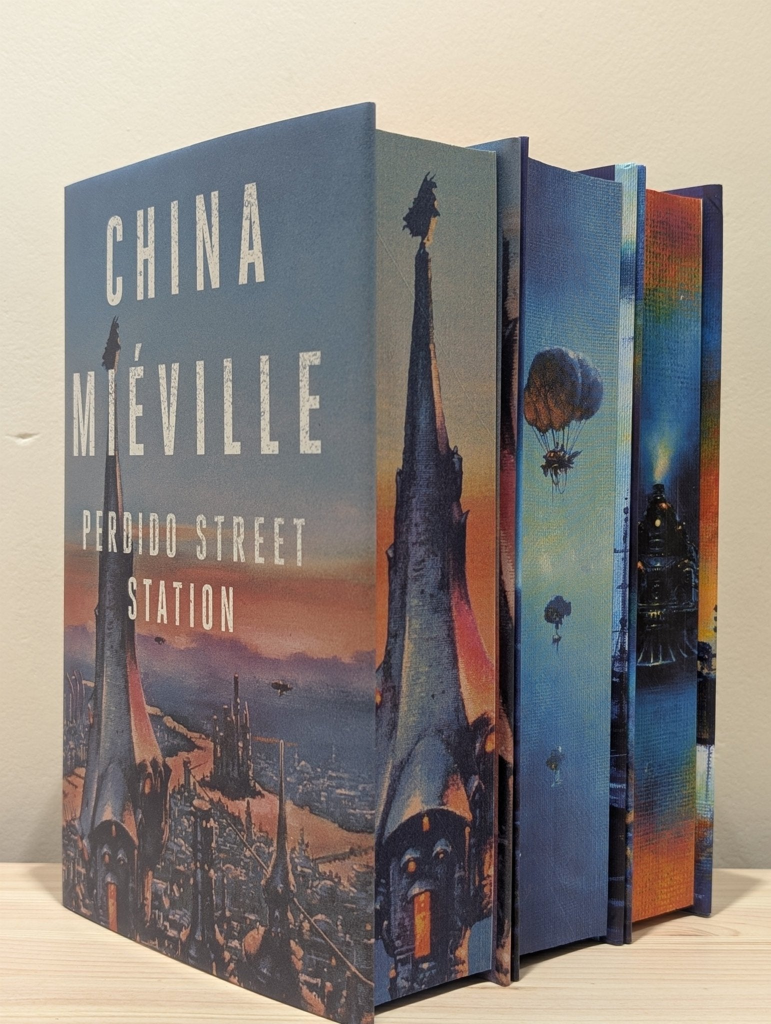 Perdido Street Station; The Scar; Iron Council by China Mieville (Signed with sprayed edges) - Fialta Books