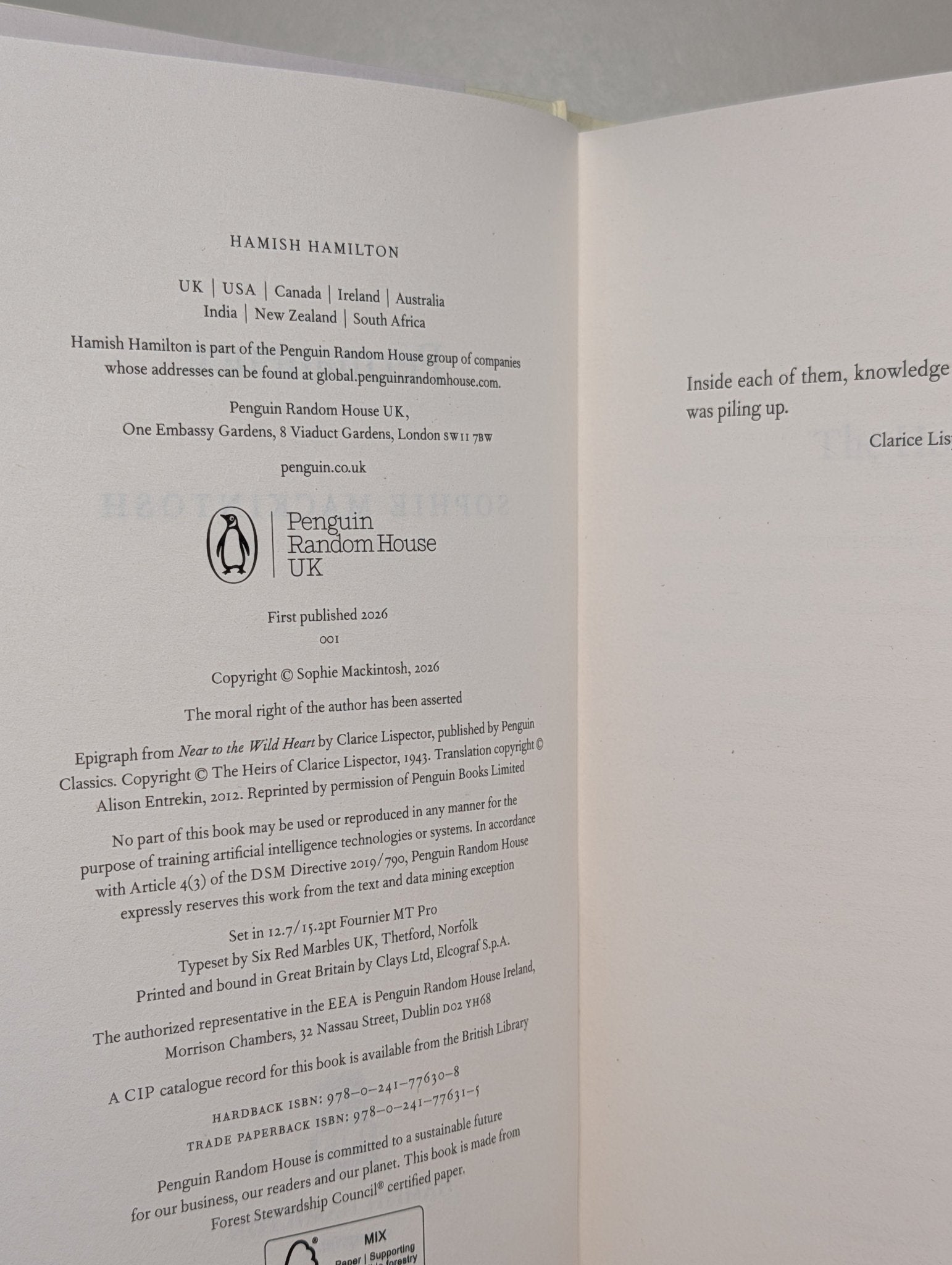 Permanence by Sophie Mackintosh (Signed First Edition) - Fialta Books