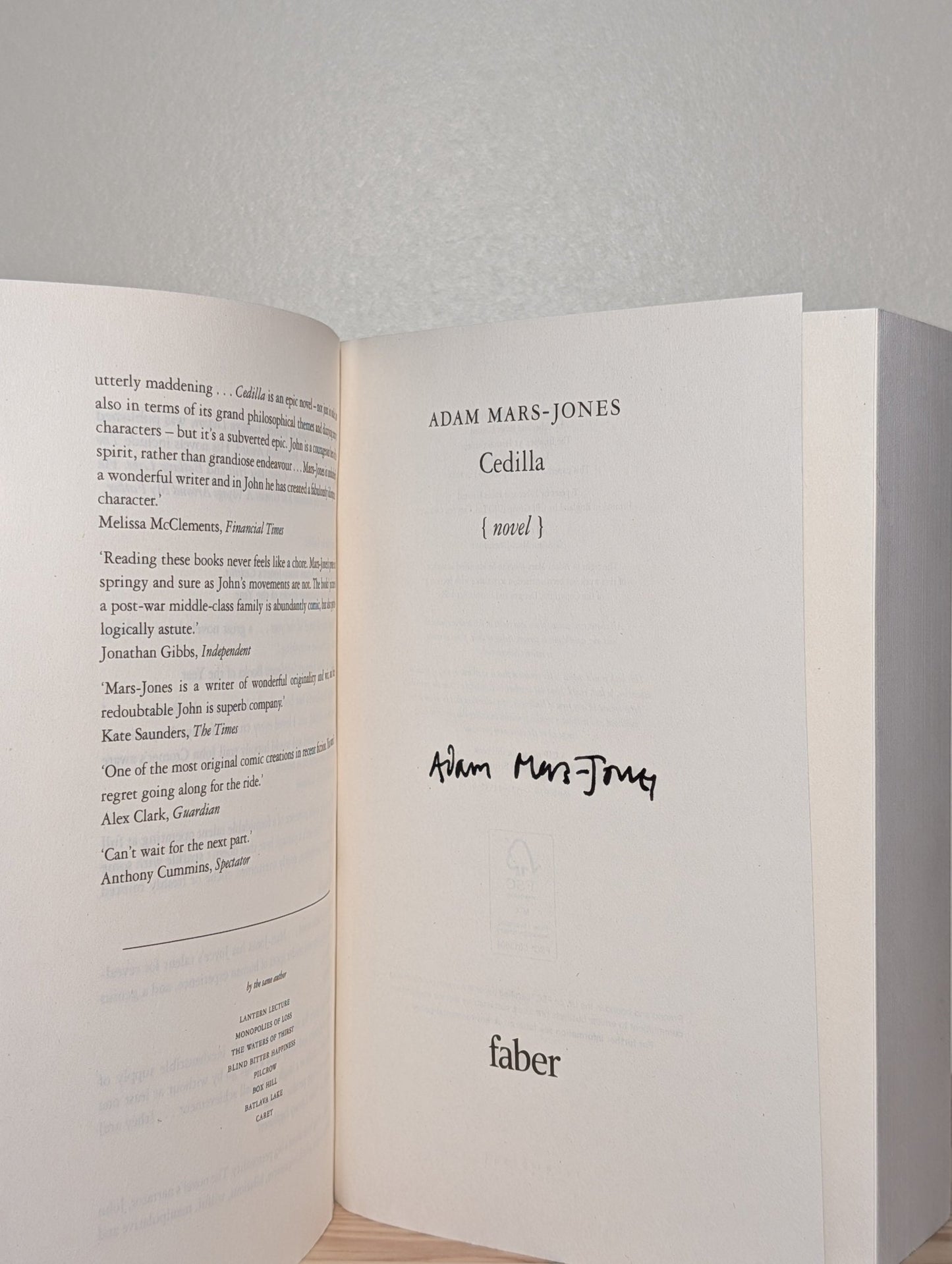 Pilcrow; Cedilla; Caret by Adam Mars - Jones (Signed Set) - Fialta Books