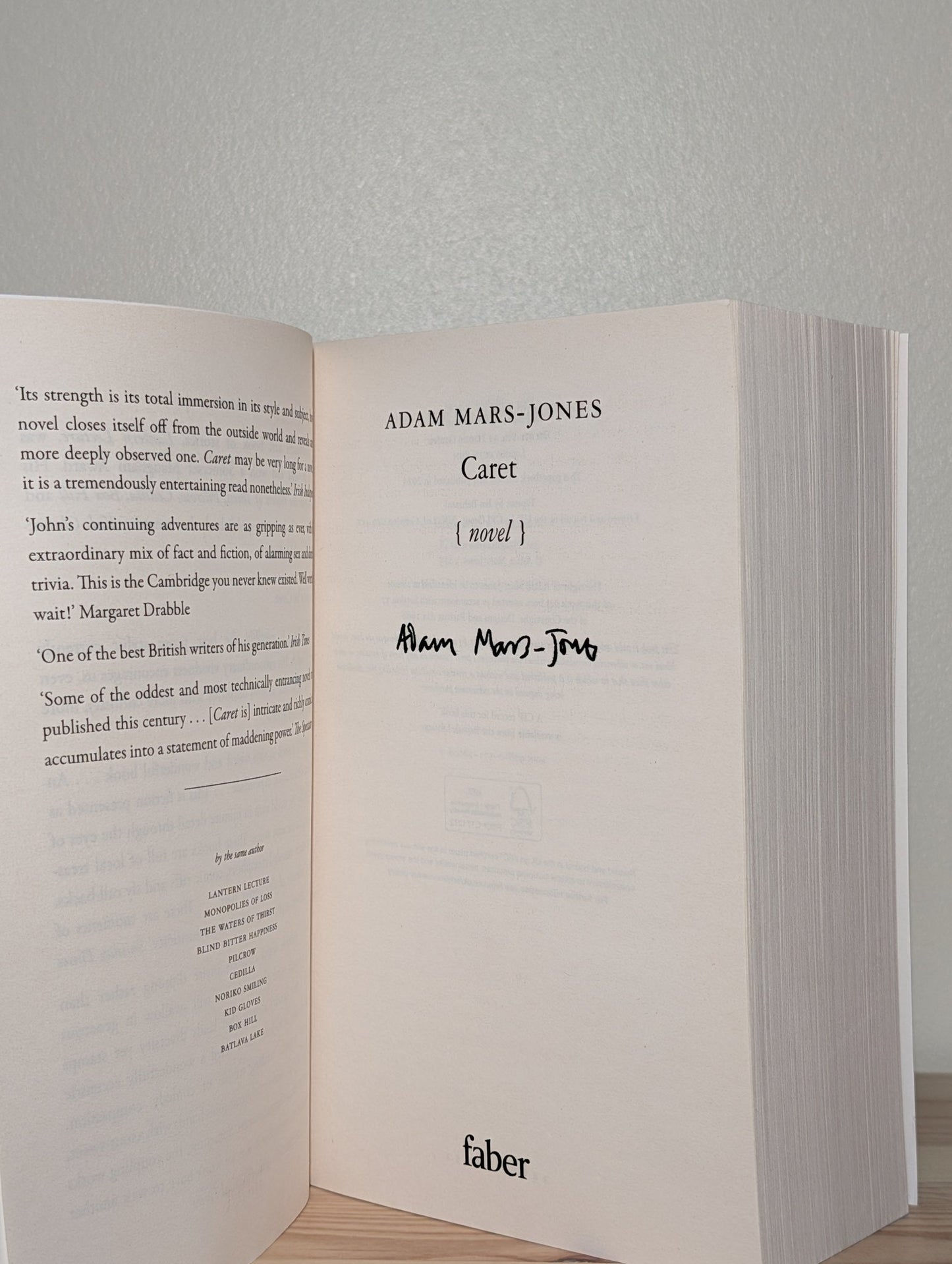 Pilcrow; Cedilla; Caret by Adam Mars - Jones (Signed Set) - Fialta Books