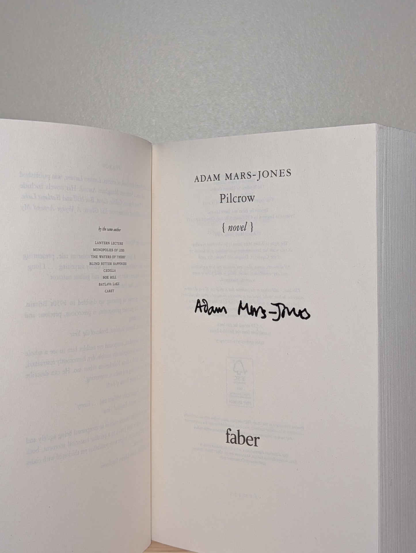 Pilcrow; Cedilla; Caret by Adam Mars - Jones (Signed Set) - Fialta Books