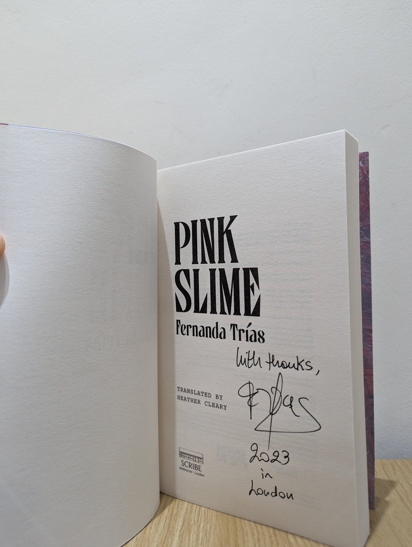 Pink Slime by Fernanda Trías (Signed First Edition) - Fialta Books