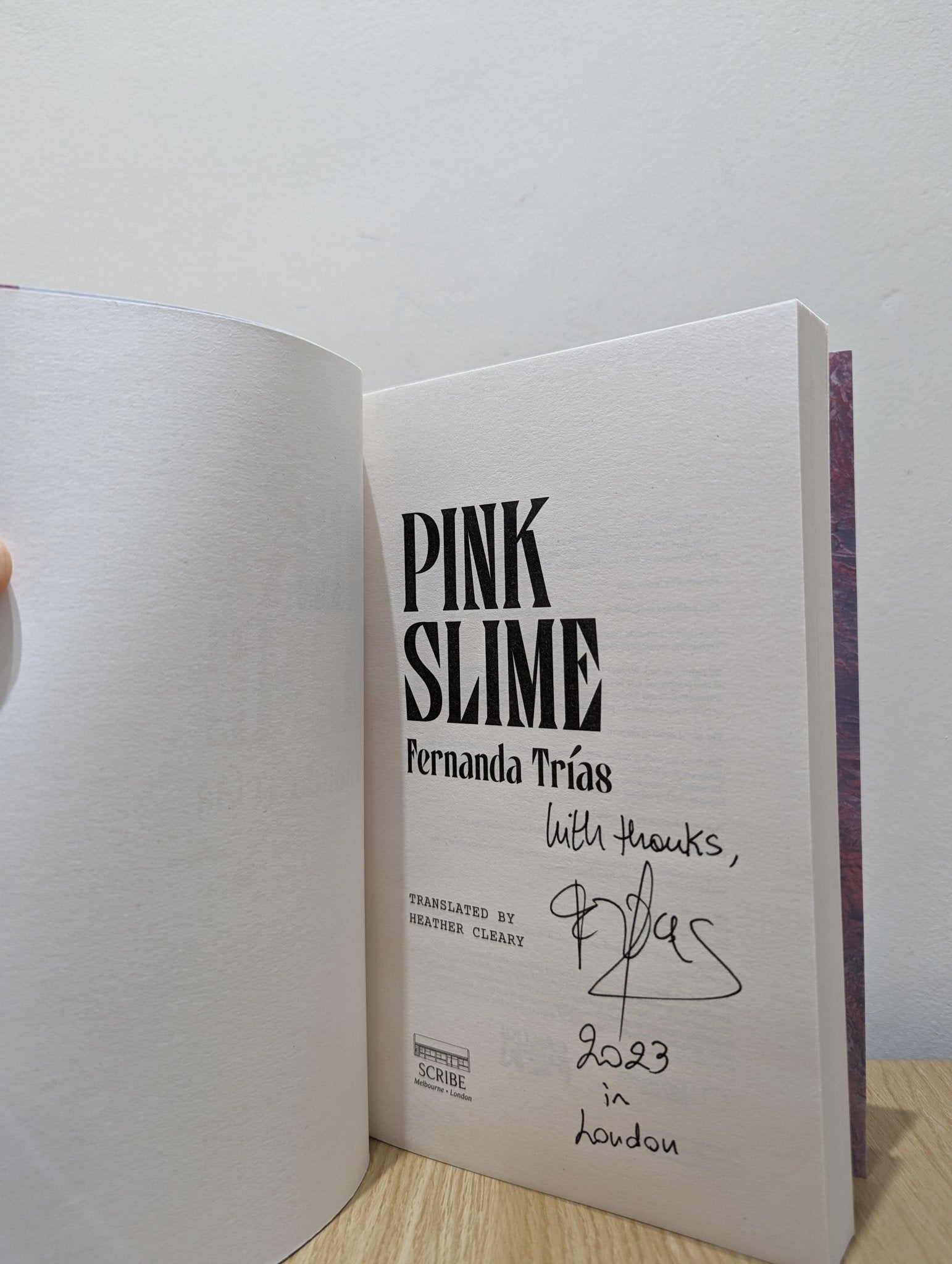 Pink Slime by Fernanda Trías (Signed First Edition) - Fialta Books