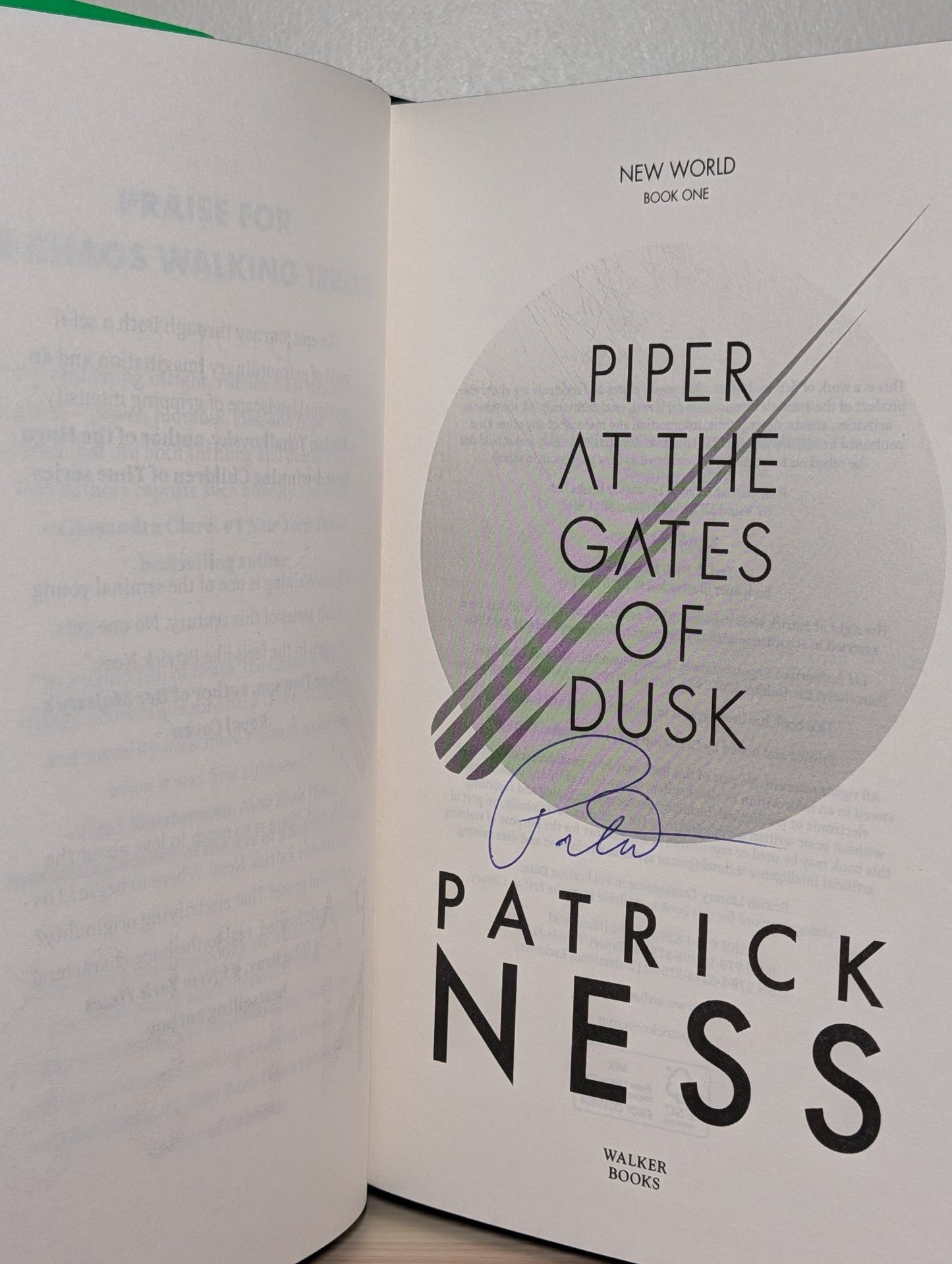 Piper at the Gates of Dusk by Patrick Ness (Signed First Edition with sprayed edges) - Fialta Books