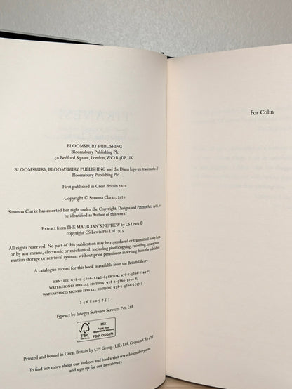 Piranesi by Susanna Clarke (Signed First) - Fialta Books