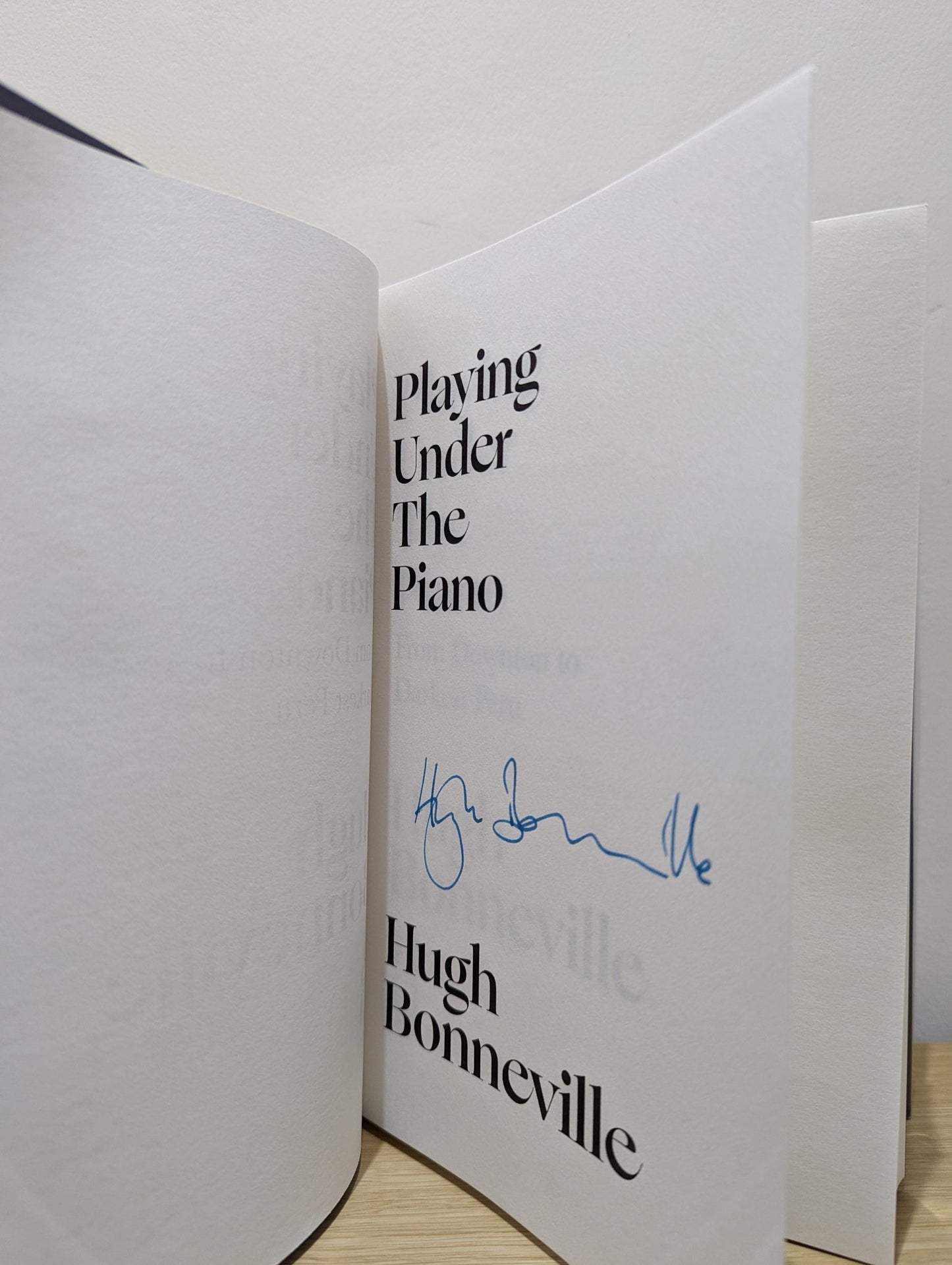 Playing Under the Piano by Hugh Bonneville (Signed First Edition) - Fialta Books