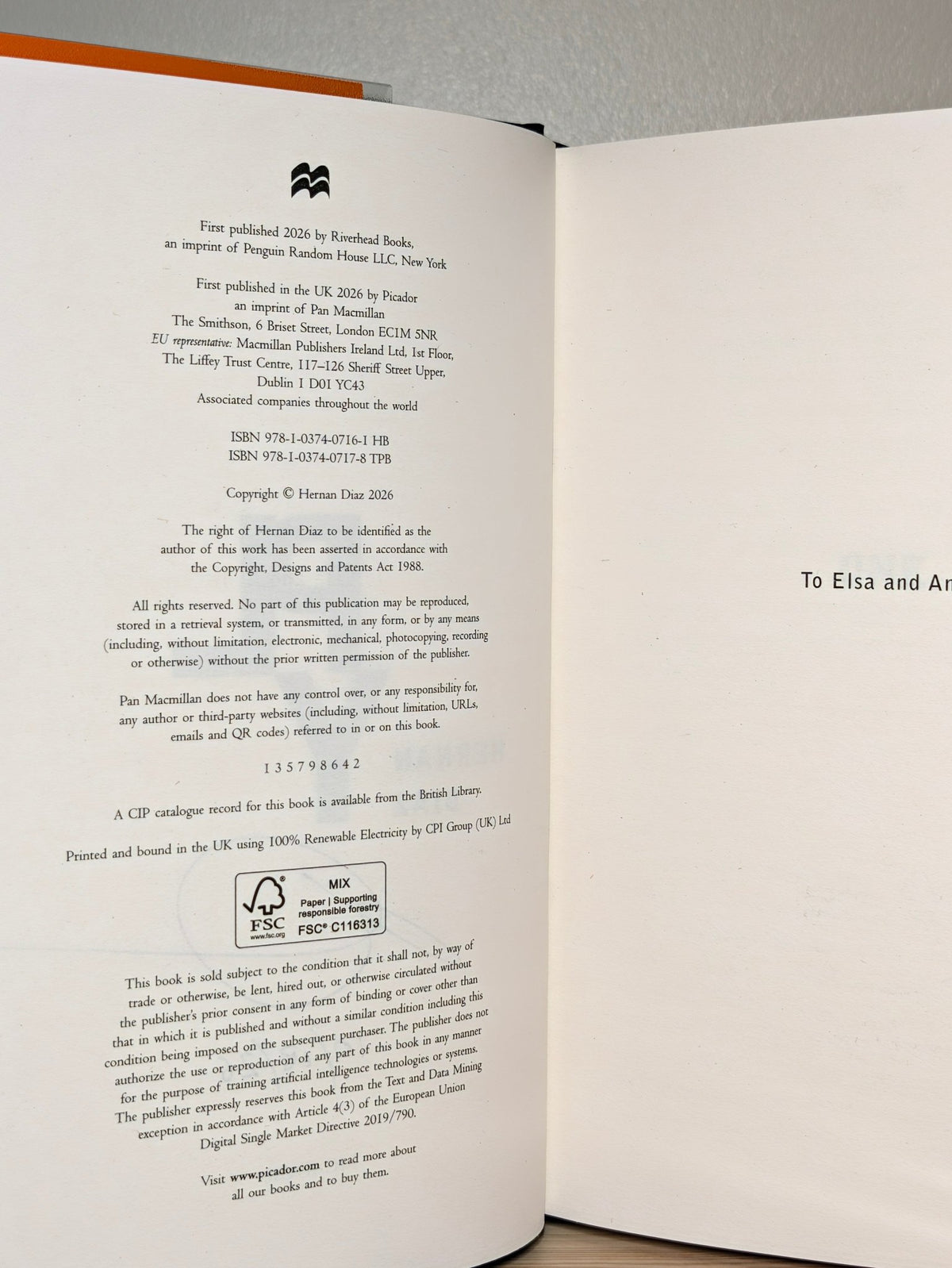 Ply by Hernan Diaz (Signed Dated First Edition) - Fialta Books