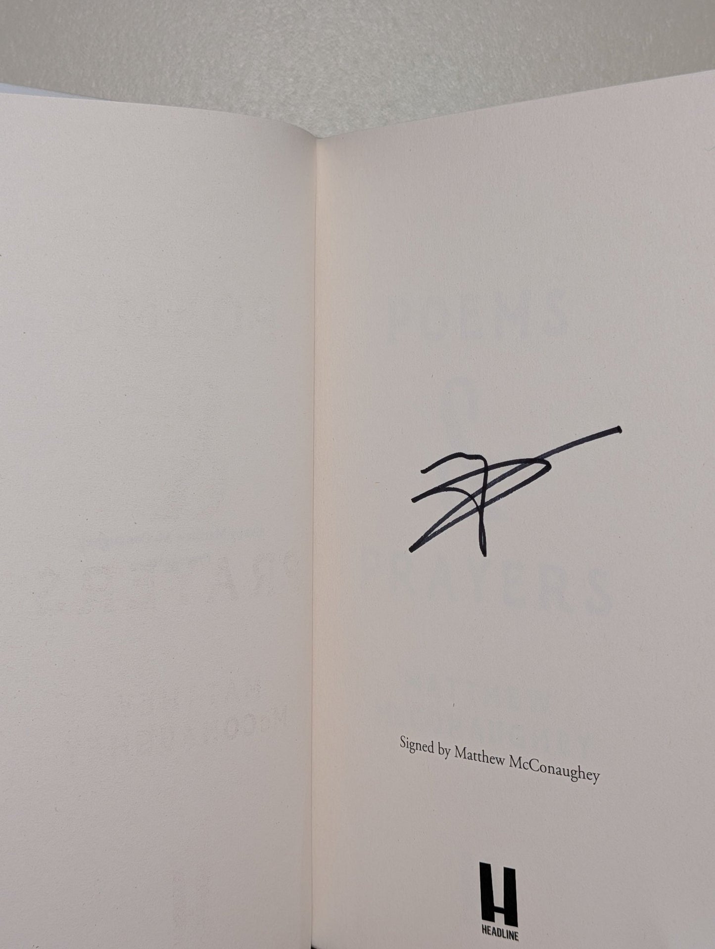 Poems & Prayers by Matthew McConaughey (Signed First Edition) - Fialta Books