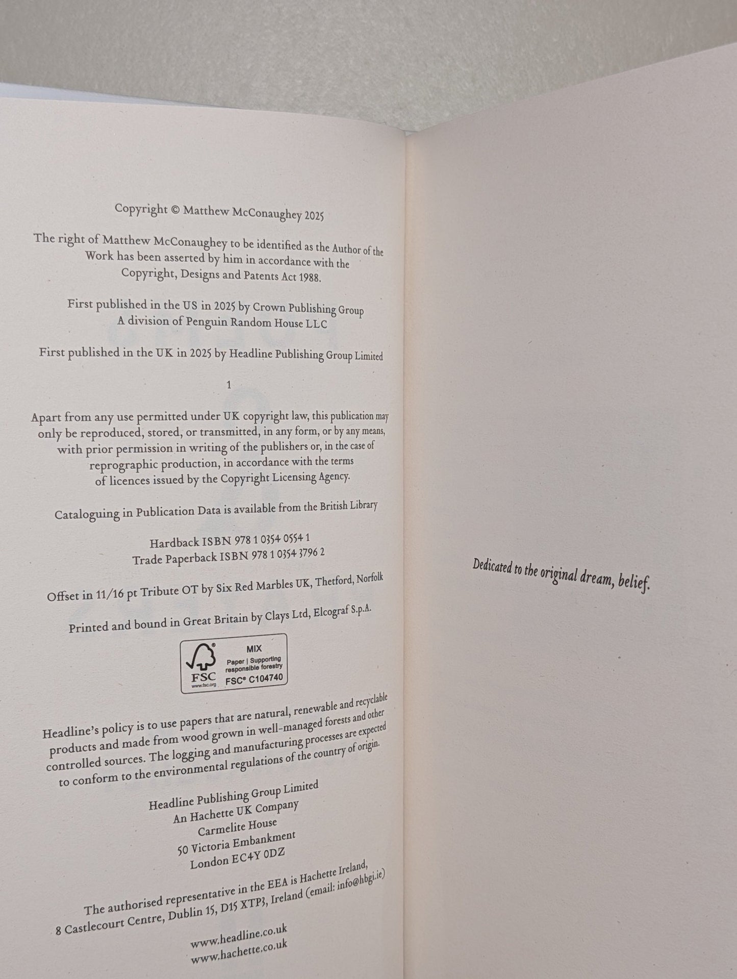 Poems & Prayers by Matthew McConaughey (Signed First Edition) - Fialta Books