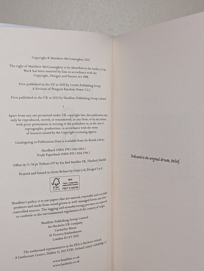 Poems & Prayers by Matthew McConaughey (Signed First Edition) - Fialta Books