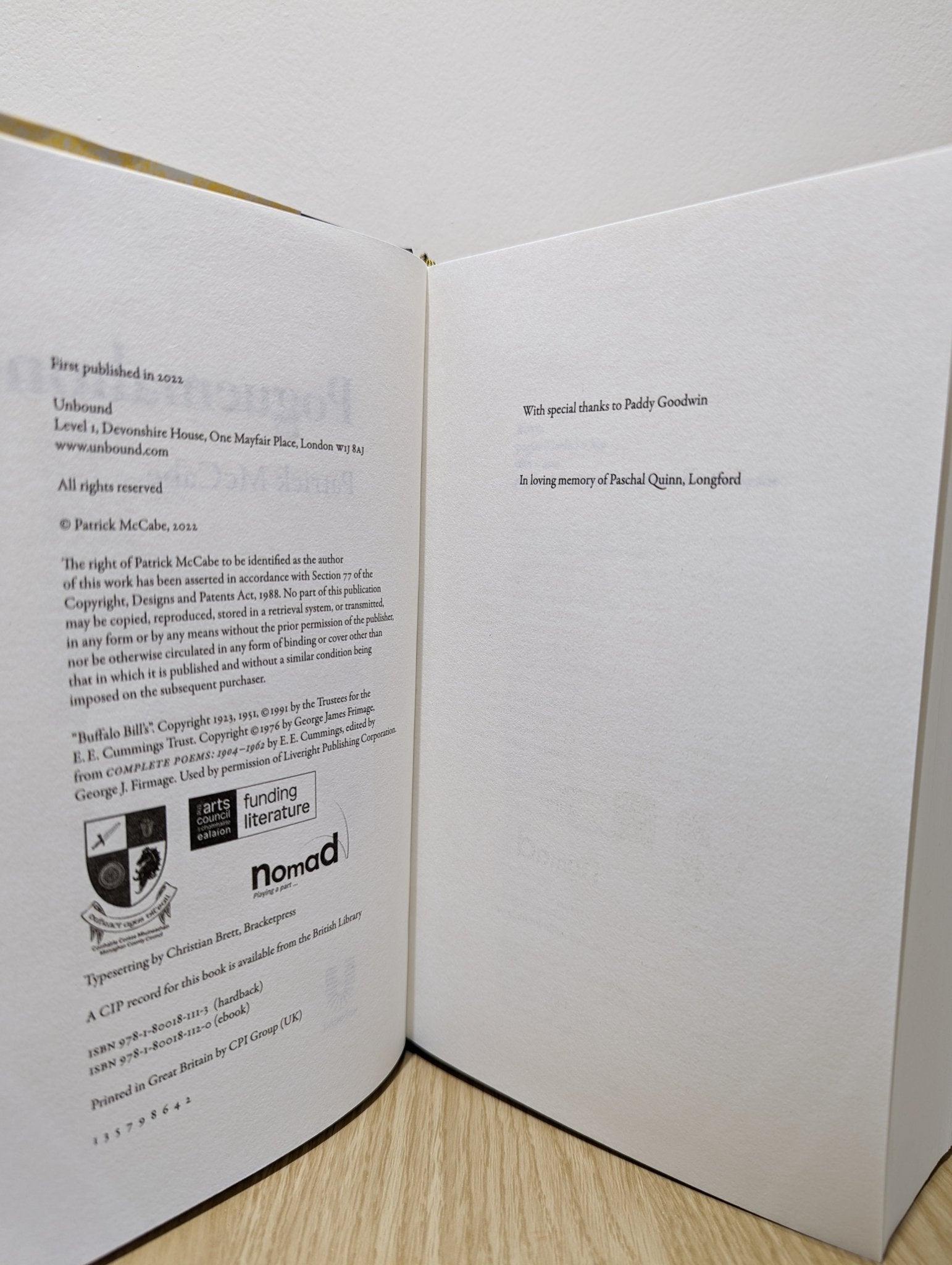 Poguemahone by Patrick McCabe (Signed Bookplate First Edition) - Fialta Books