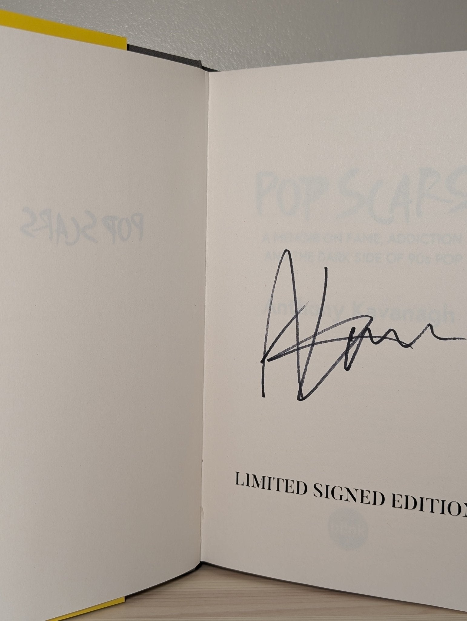 Pop Scars: A memoir on fame, addiction and the dark side of 90s pop by Anthony Kavanagh (Signed First Edition) - Fialta Books