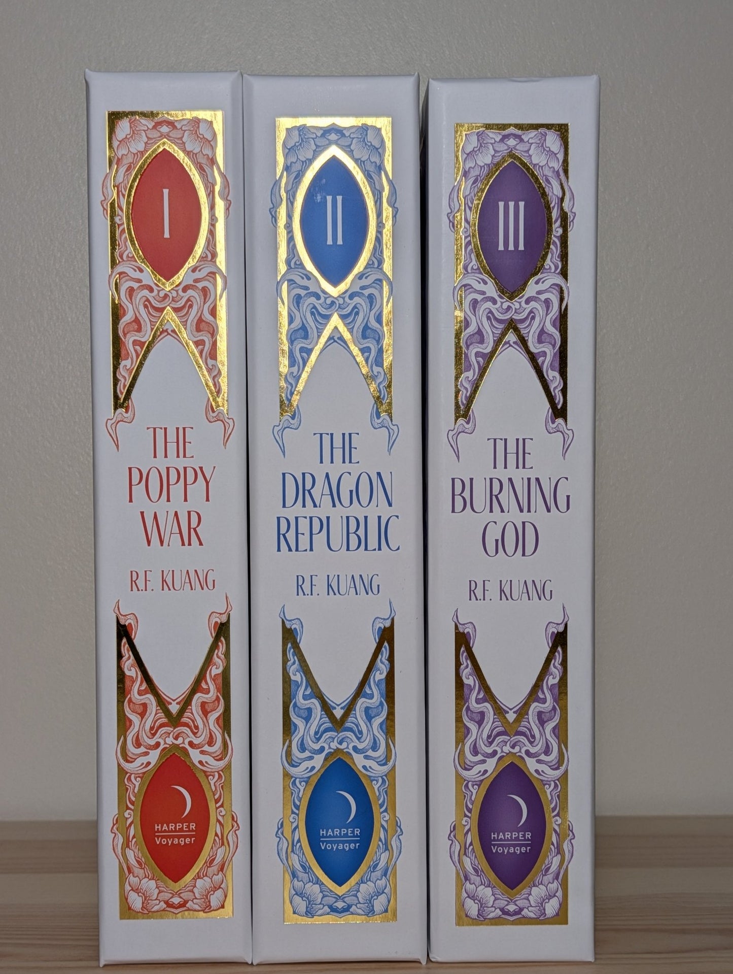 Poppy War, Dragon Republic, Burning God by R.F. Kuang (Signed Deluxe Set) - Fialta Books
