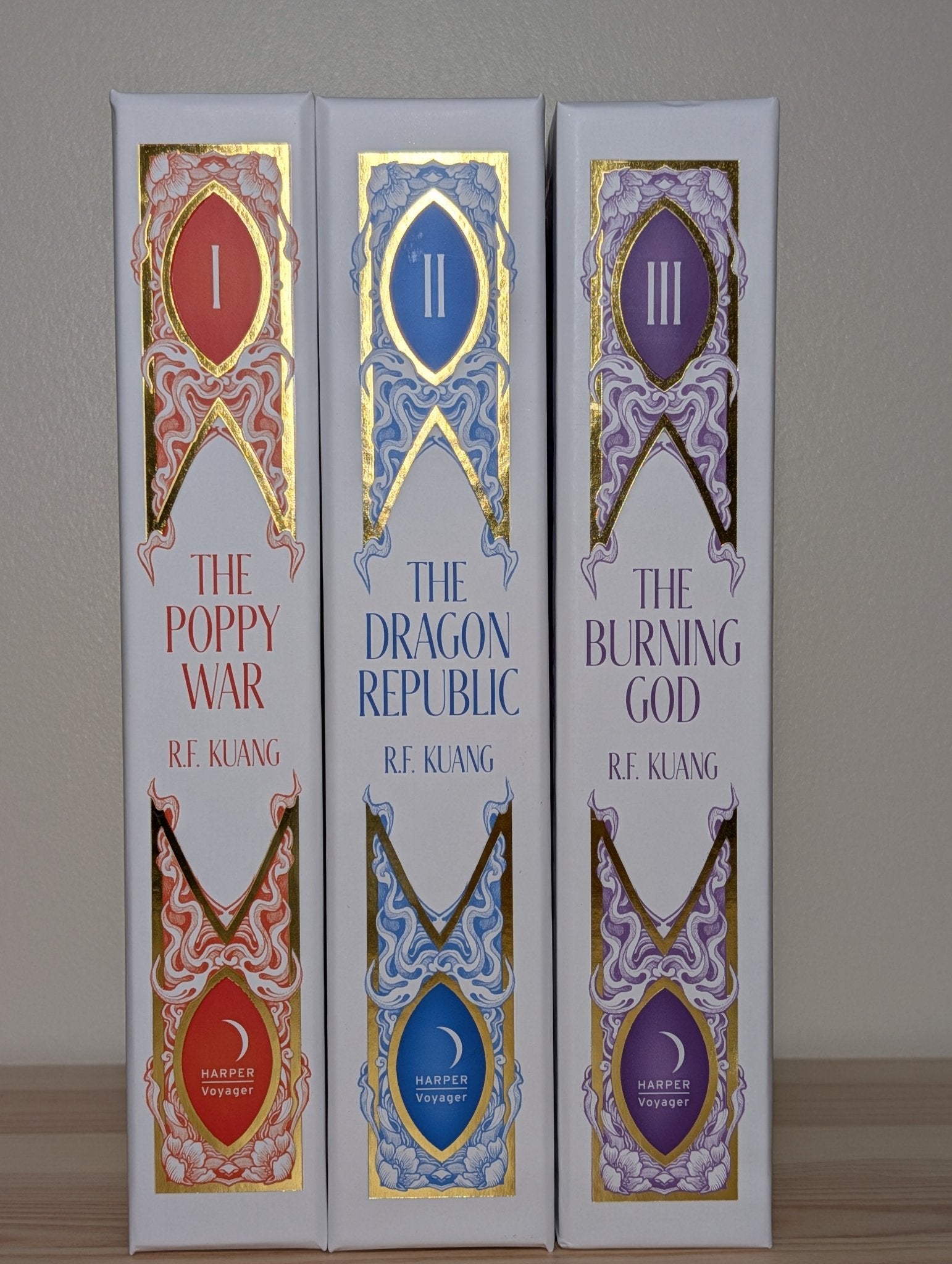 Poppy War, Dragon Republic, Burning God by R.F. Kuang (Signed Deluxe Set) - Fialta Books