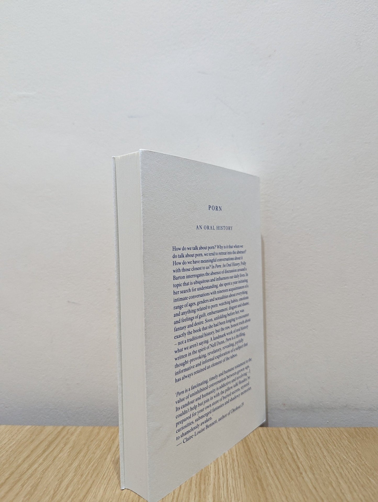 Porn: An Oral History by Polly Barton (Signed First Edition) - Fialta Books