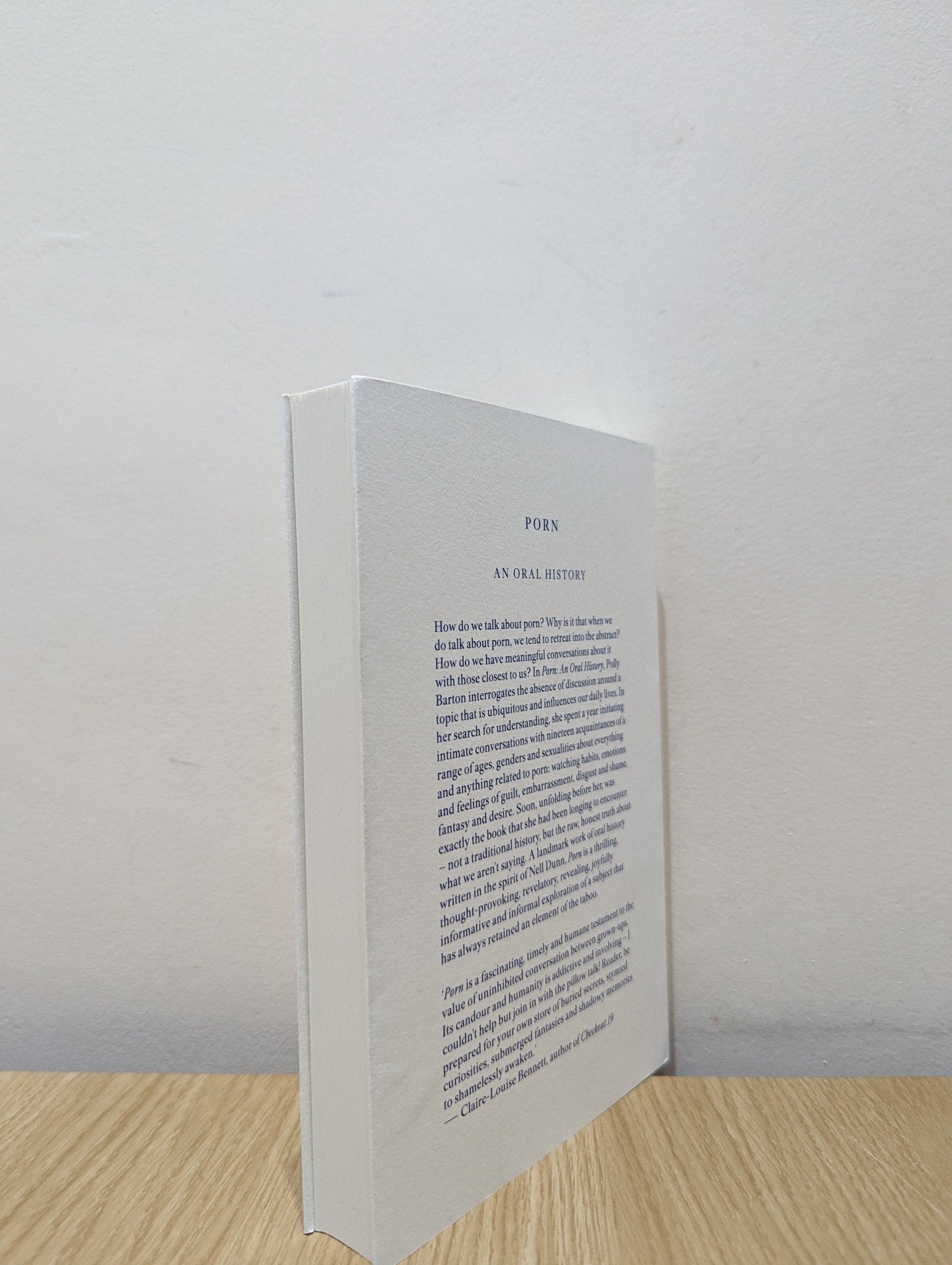 Porn: An Oral History by Polly Barton (Signed First Edition) - Fialta Books