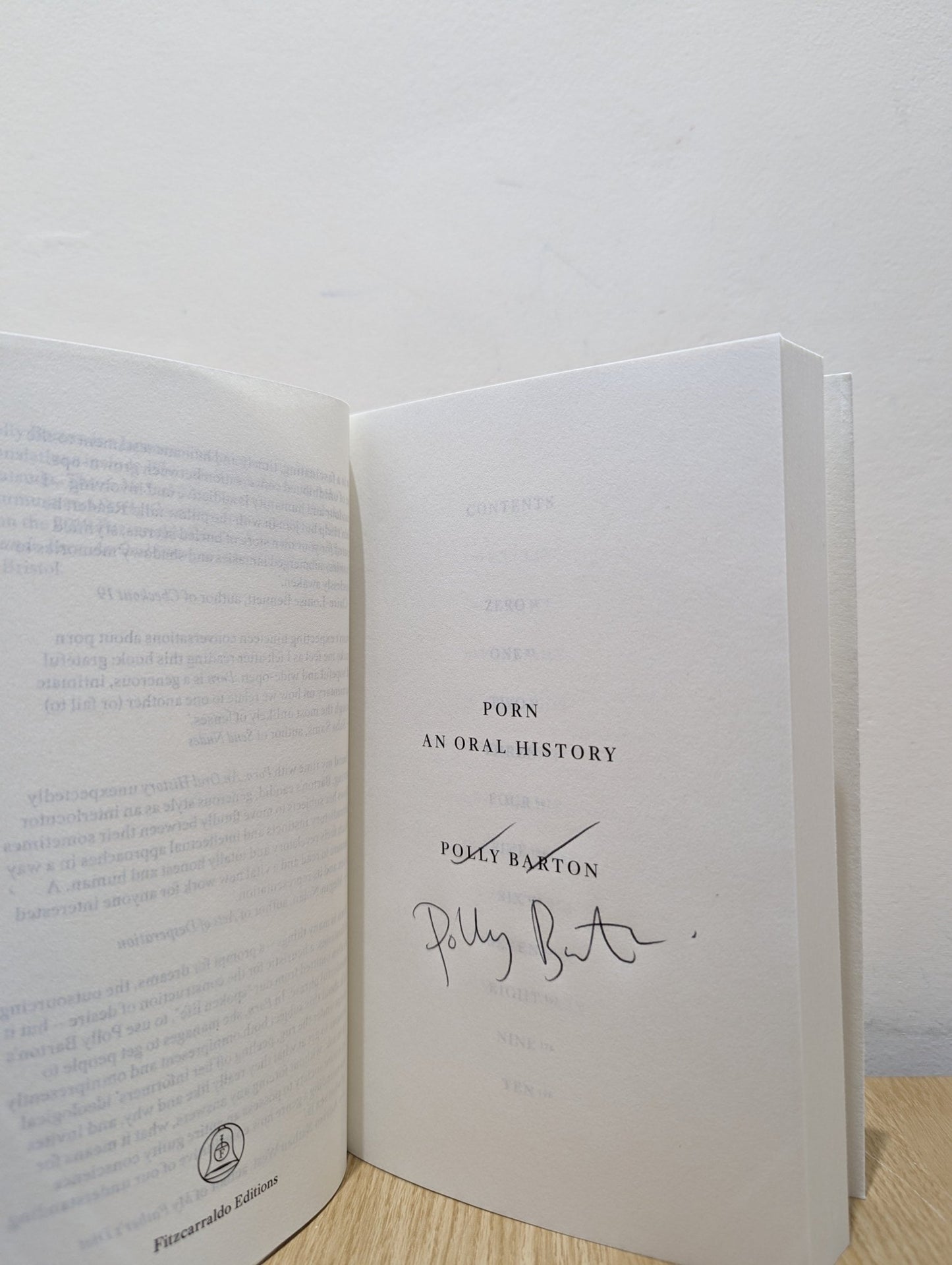 Porn: An Oral History by Polly Barton (Signed First Edition) - Fialta Books