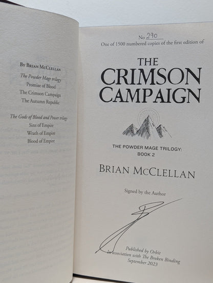 Powder Mage 1 - 3 by Brian McClellan (Signed with sprayed edges) - Fialta Books