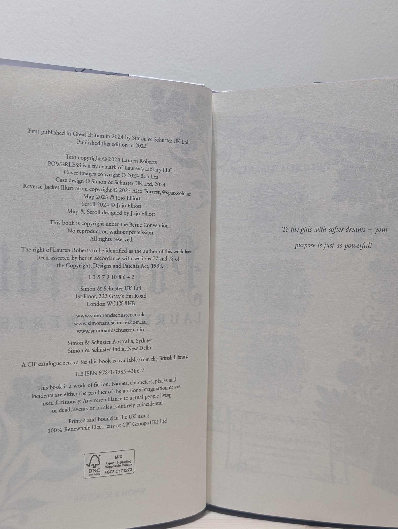 Powerful: a Powerless story by Lauren Roberts (Deluxe Edition with sprayed edges) - Fialta Books