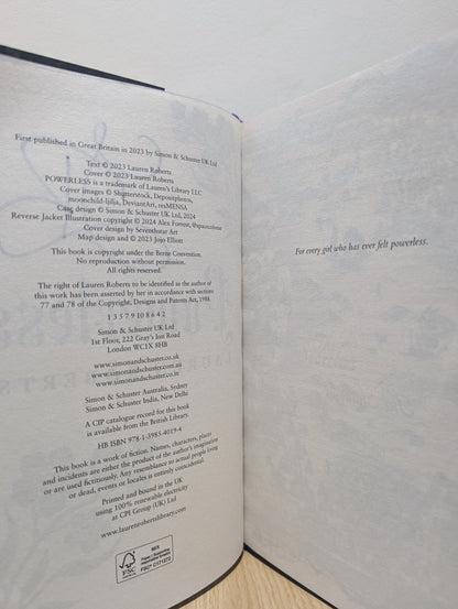 Powerless; Reckless by Lauren Roberts (Signed Deluxe Edition with sprayed edges) - Fialta Books