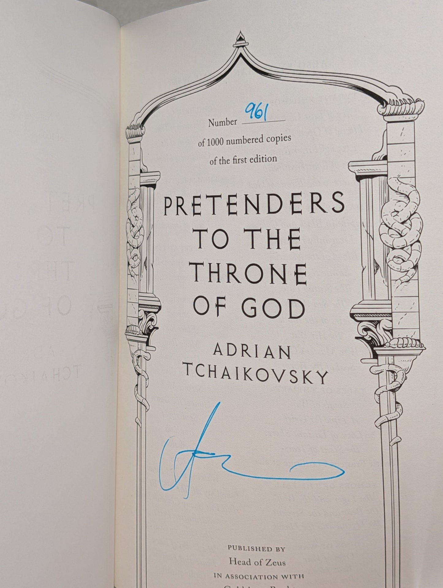 Pretenders to the Throne of God by Adrian Tchaikovsky (Signed First Edition with sprayed edges) - Fialta Books