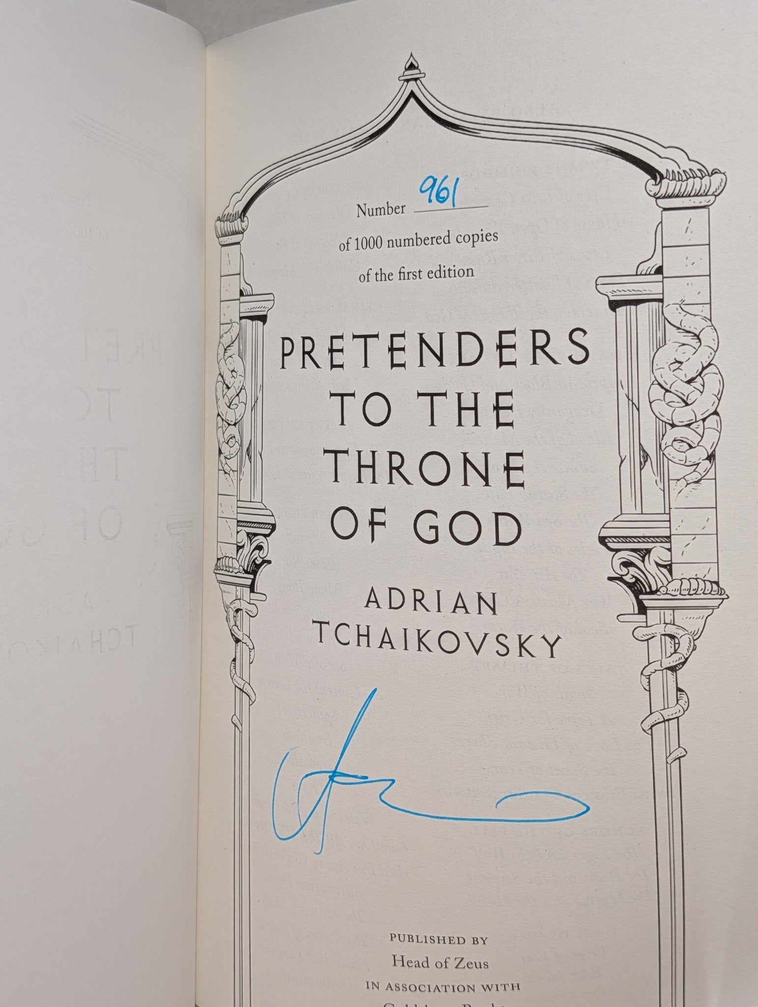 Pretenders to the Throne of God by Adrian Tchaikovsky (Signed First Edition with sprayed edges) - Fialta Books