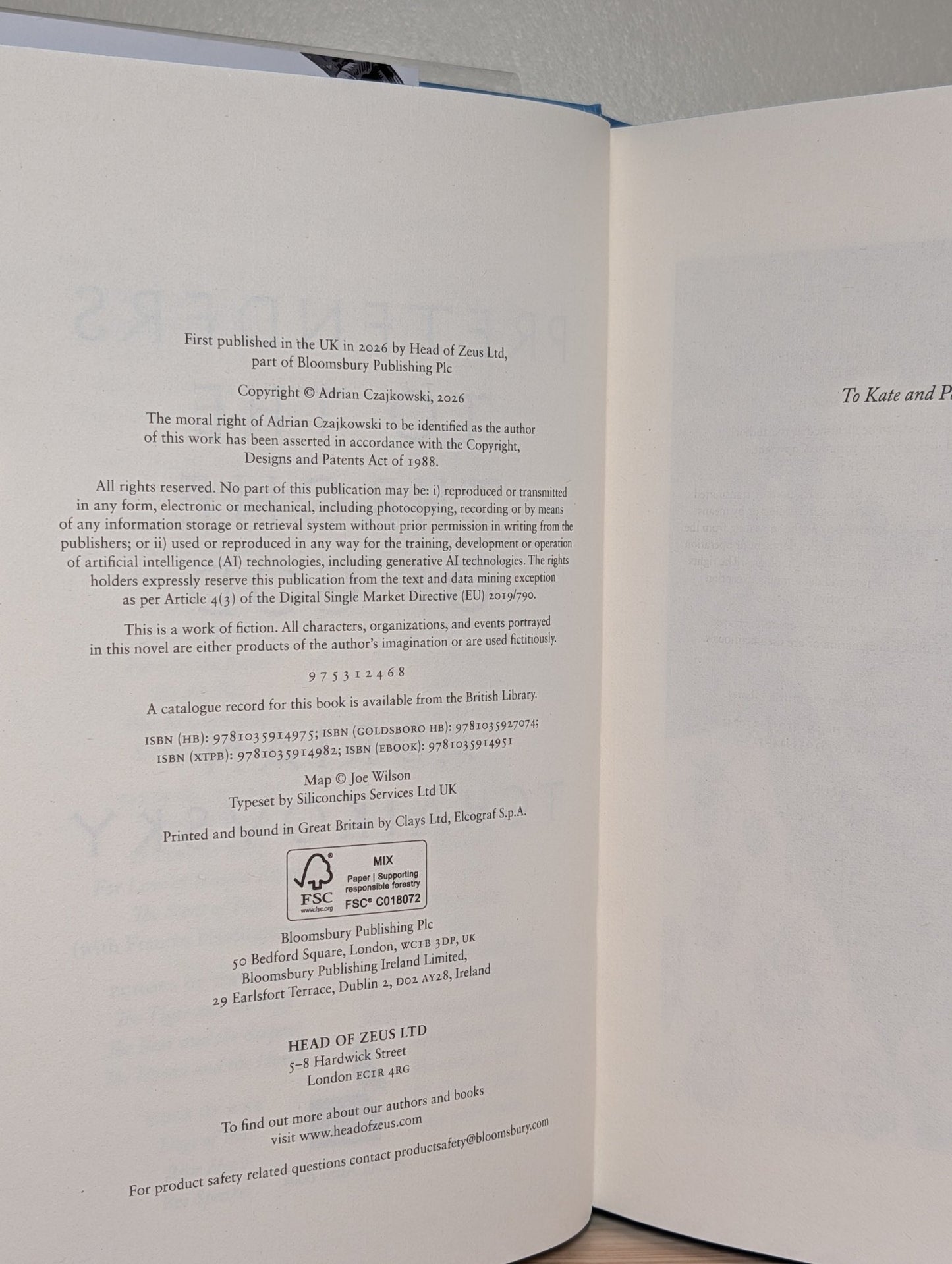 Pretenders to the Throne of God by Adrian Tchaikovsky (Signed First Edition with sprayed edges) - Fialta Books