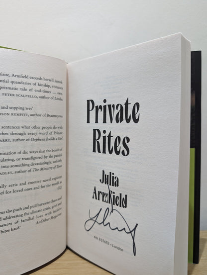 Private Rites by Julia Armfield (Signed First Edition) - Fialta Books