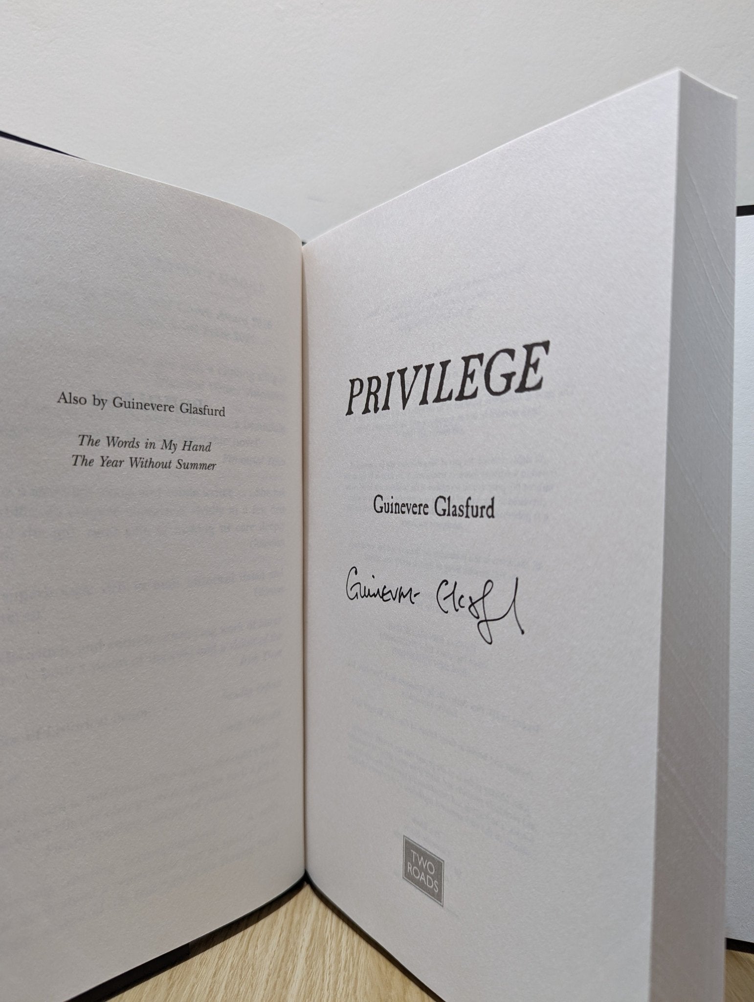 Privilege by Guinevere Glasfurd (Signed First Edition) - Fialta Books