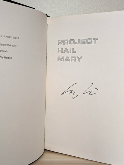 Project Hail Mary by Andy Weir (Signed First Edition) - Fialta Books