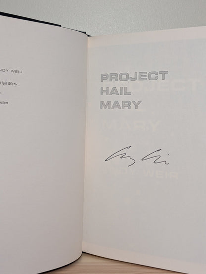 Project Hail Mary by Andy Weir (Signed First Edition) - Fialta Books