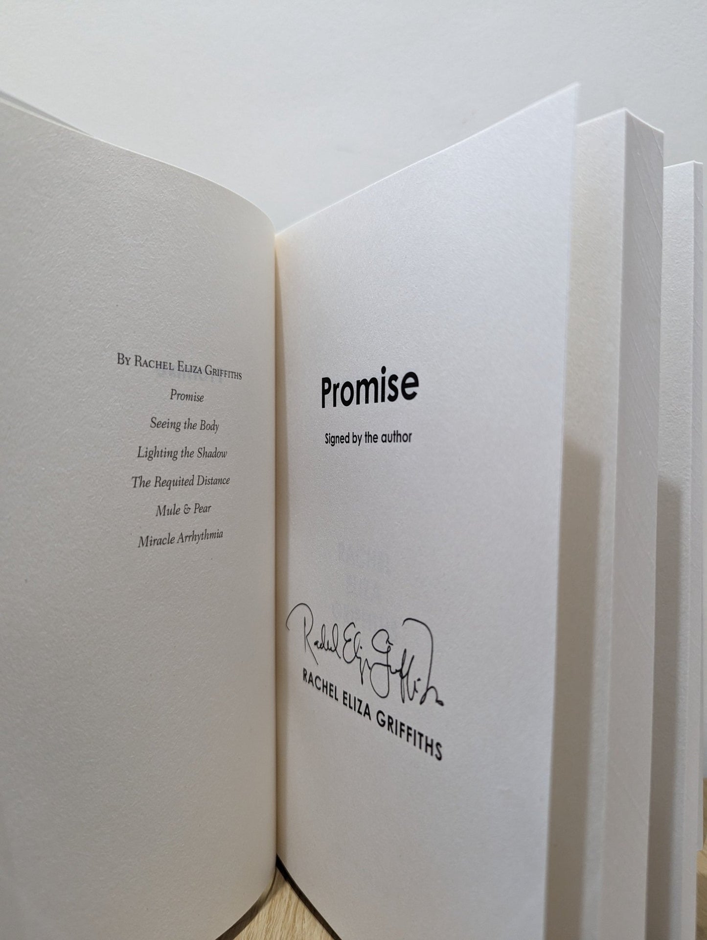 Promise by Rachel Eliza Griffiths (Signed First Edition) - Fialta Books