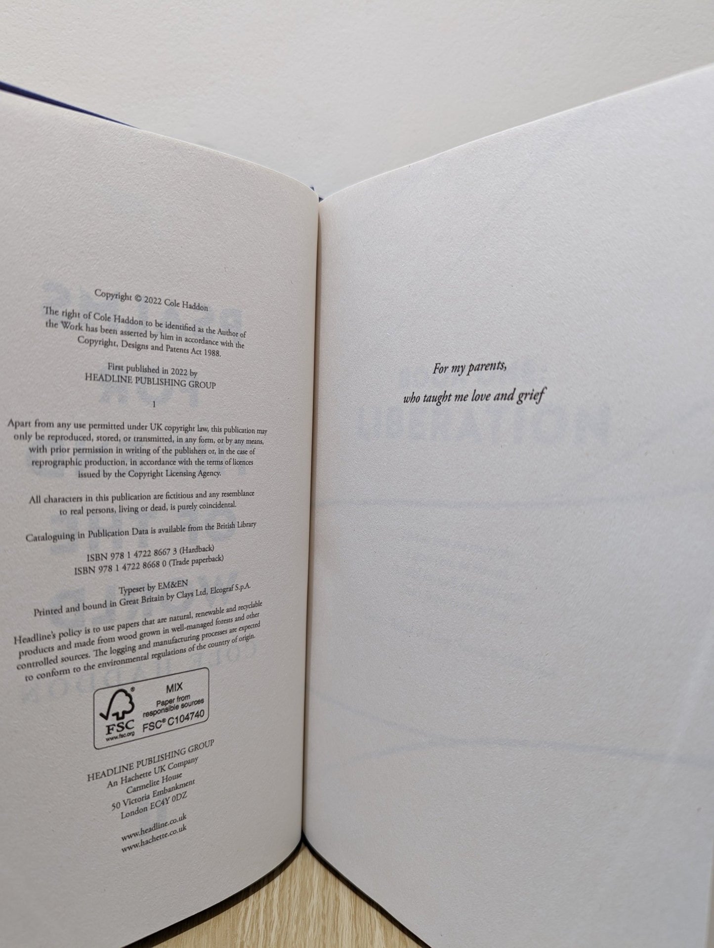 Psalms For The End Of The World by Cole Haddon (Signed Numbered First Edition) - Fialta Books