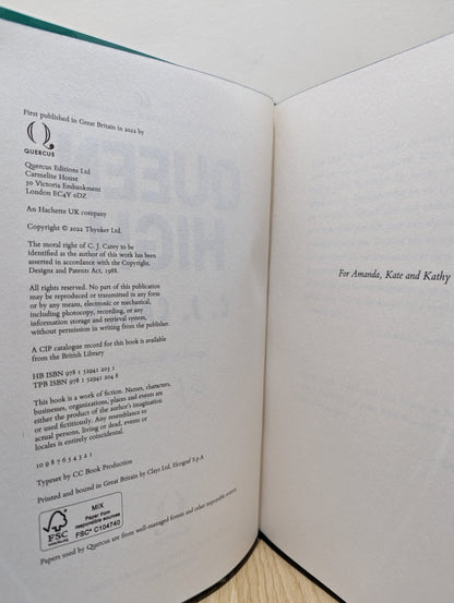 Queen High by C J Carey (Signed Numbered First Edition with sprayed edges) - Fialta Books