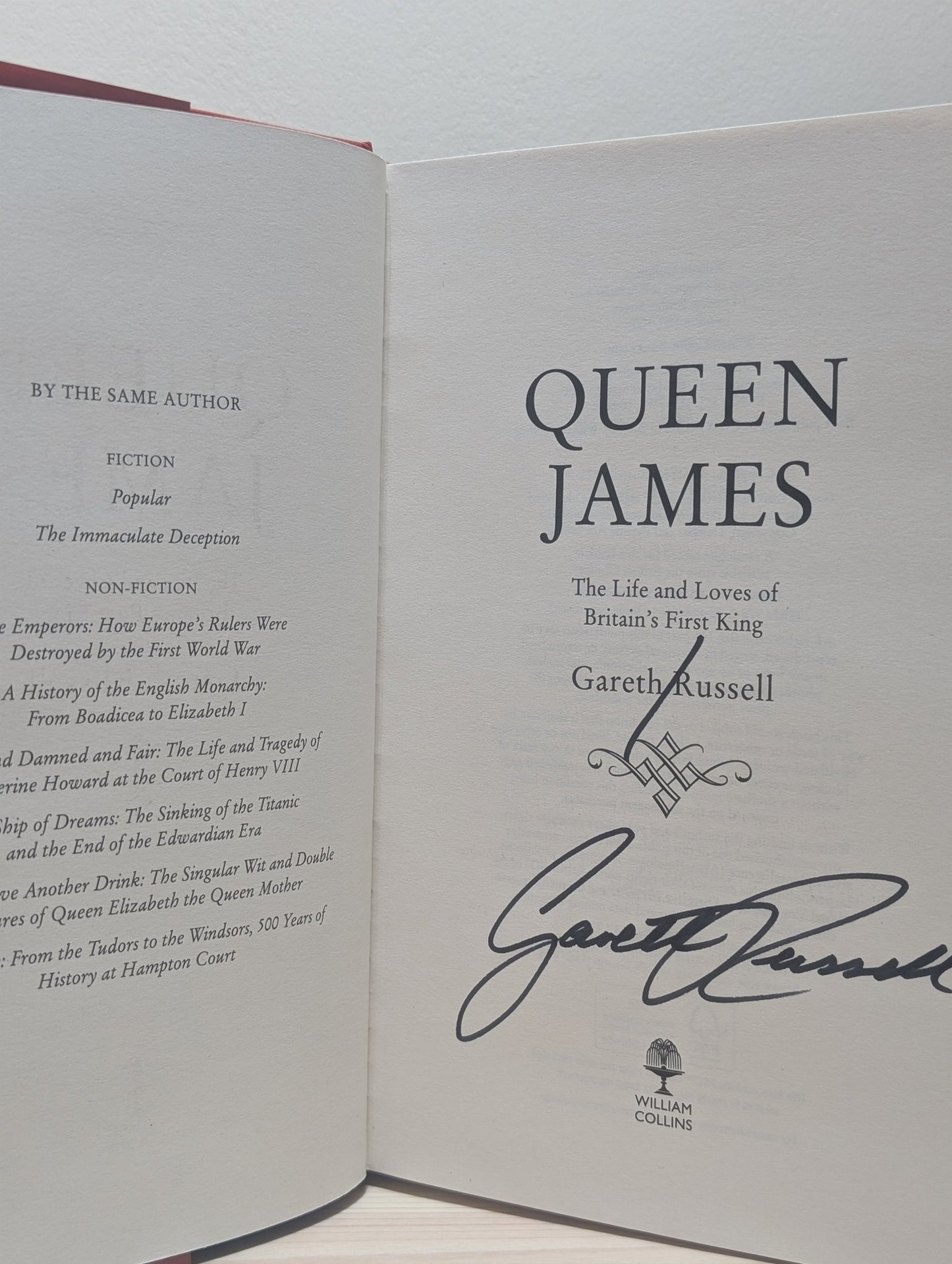 Queen James by Gareth Russell (Signed First Edition) - Fialta Books