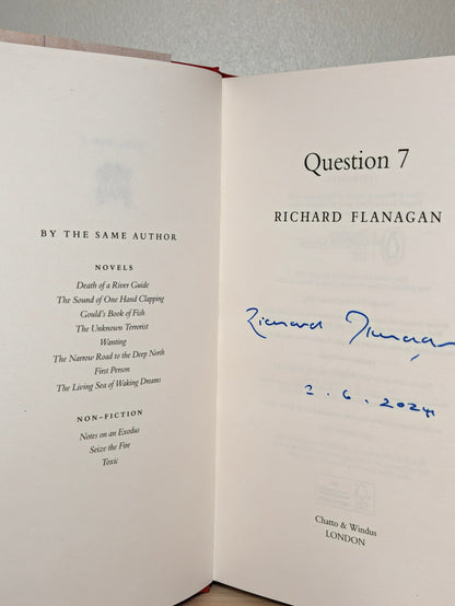 Question 7 by Richard Flanagan (Signed Dated First Edition) - Fialta Books