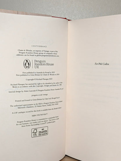 Question 7 by Richard Flanagan (Signed Dated First Edition) - Fialta Books
