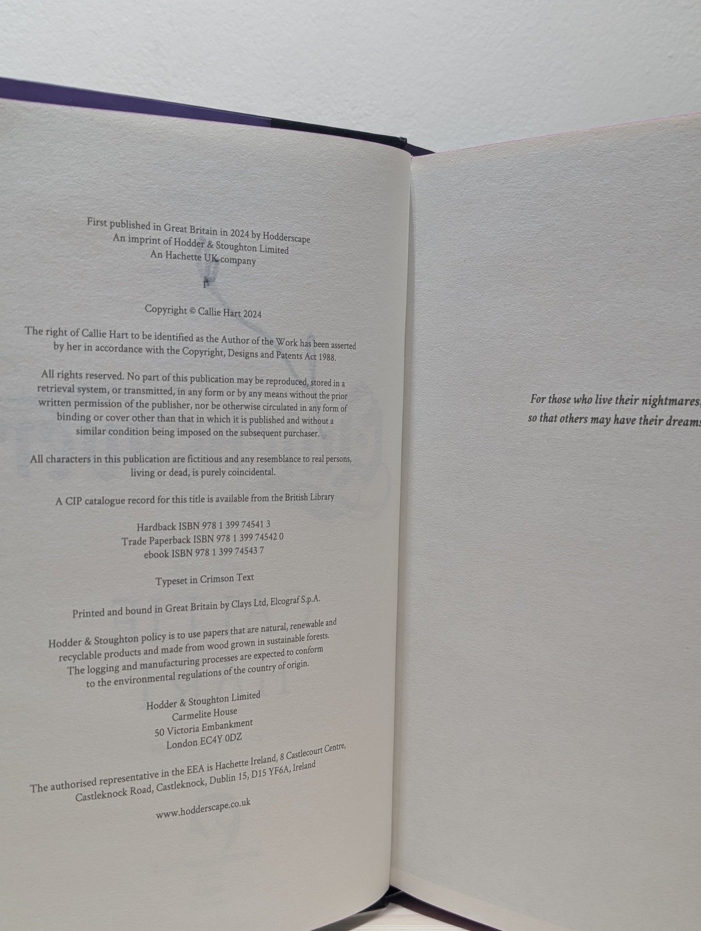 Quicksilver by Callie Hart (Signed First Edition with sprayed edges) - Fialta Books