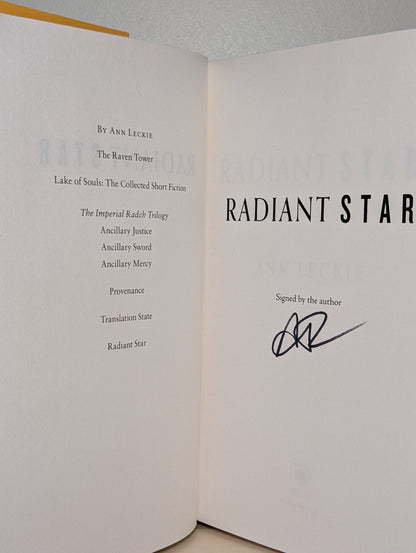 Radiant Star by Ann Leckie (Signed First Edition) - Fialta Books