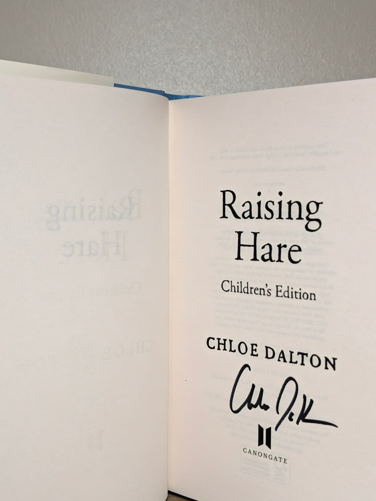 Raising Hare Children's Edition by Chloe Dalton (Signed with sprayed edges) - Fialta Books