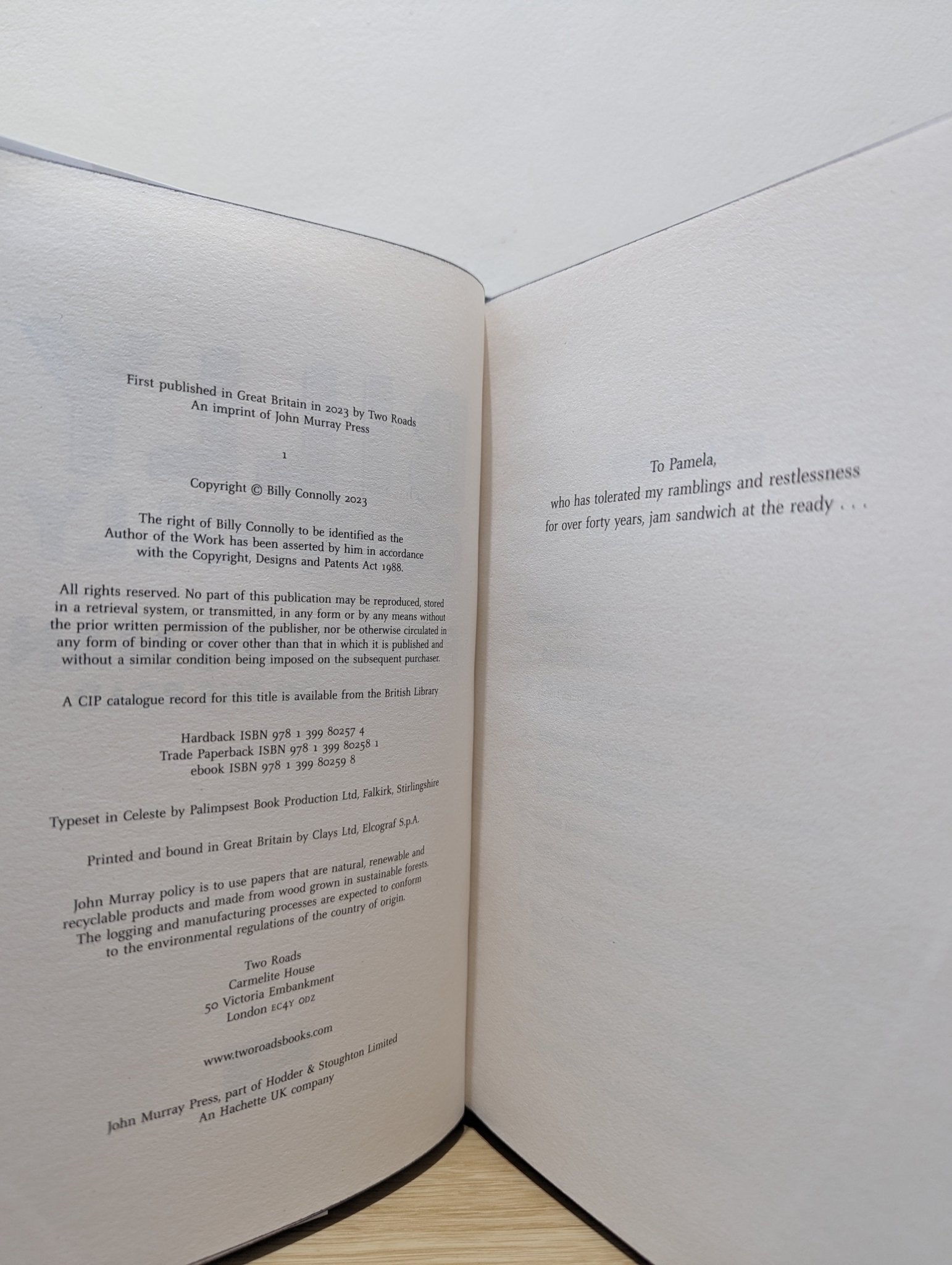 Rambling Man: Travels of a lifetime by Billy Connolly (First Edition) - Fialta Books