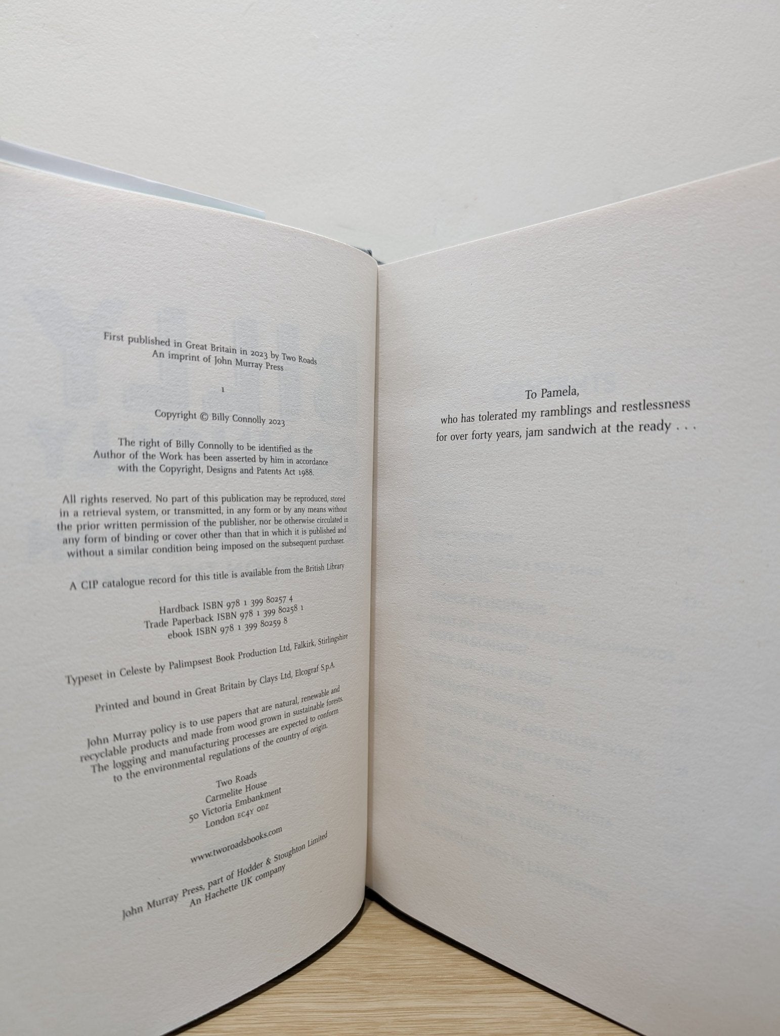 Rambling Man: Travels of a lifetime by Billy Connolly (Signed First Edition) - Fialta Books