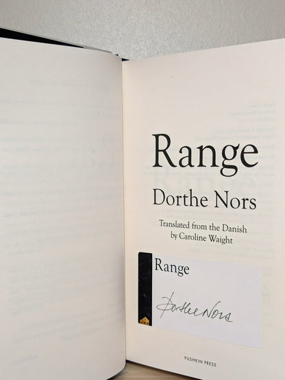 Range by Dorthe Nors (Signed First Edition) - Fialta Books